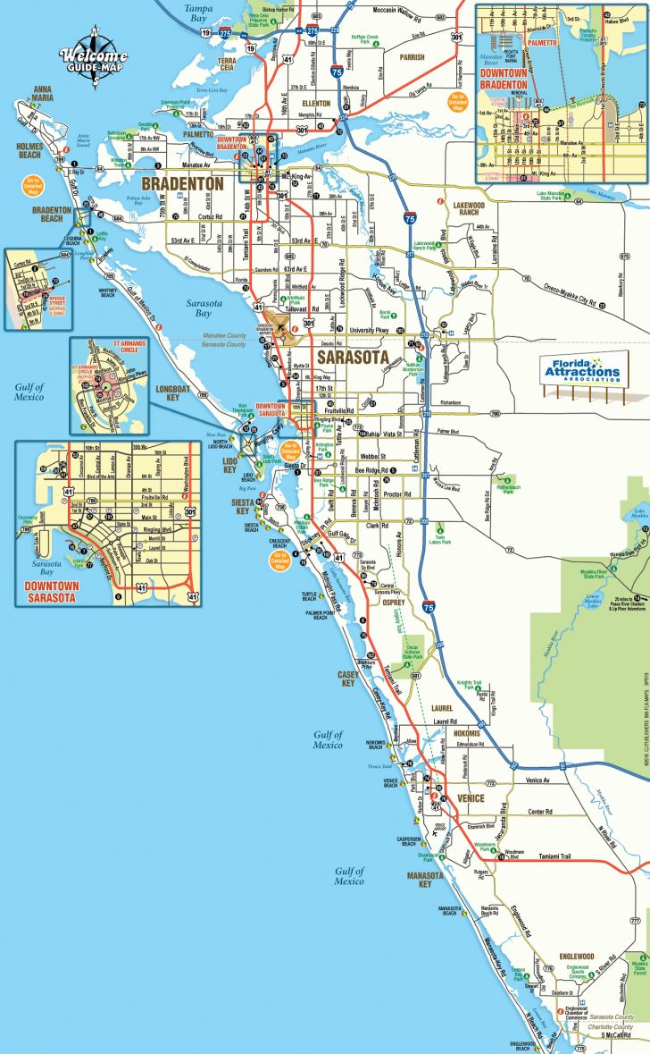 Map Of Sarasota And Bradenton Florida - Welcome Guide-Map To - Lakewood Florida Map - Printable Maps