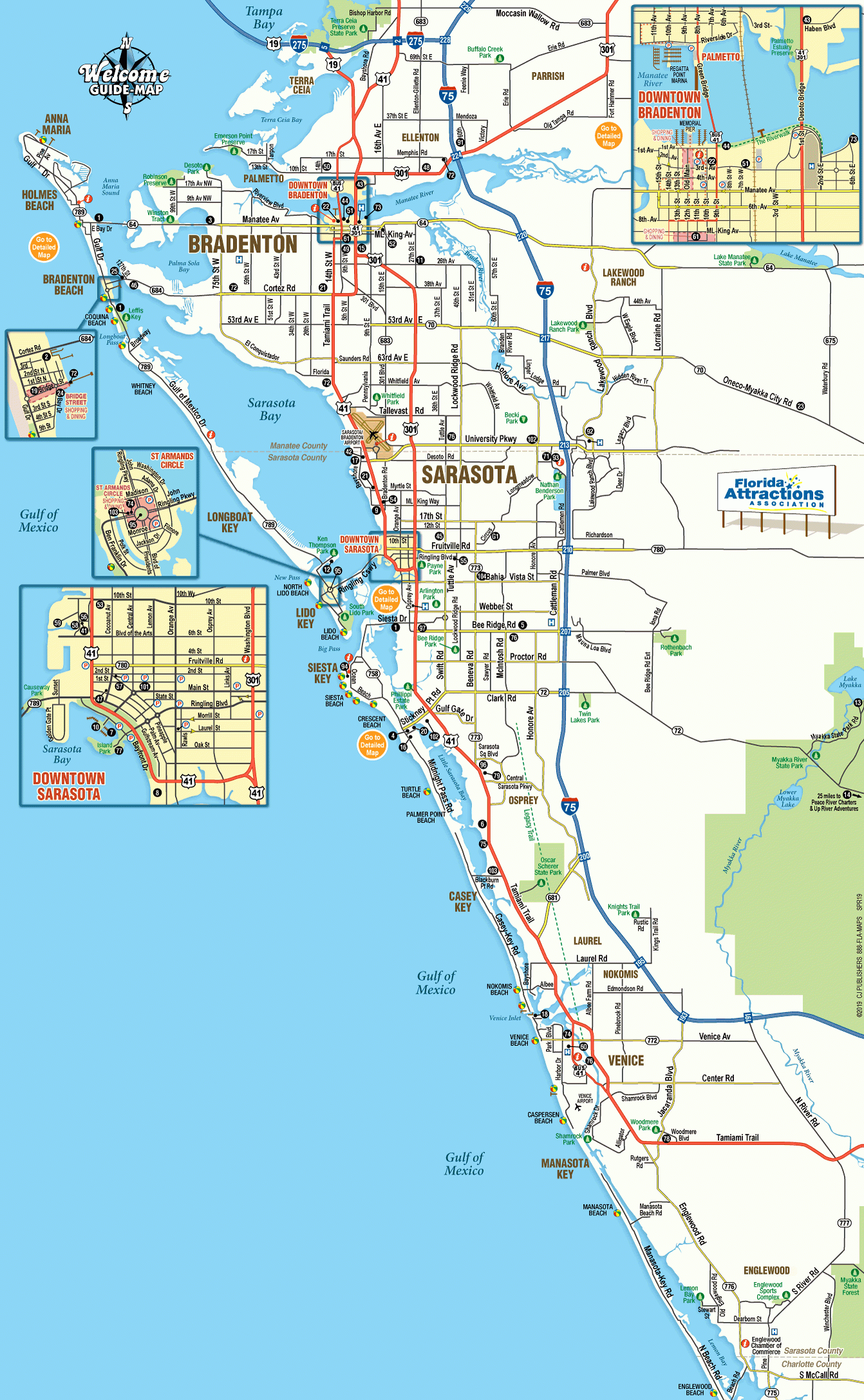 Map Of Sarasota And Bradenton Florida Welcome Guide Map To Lakewood 