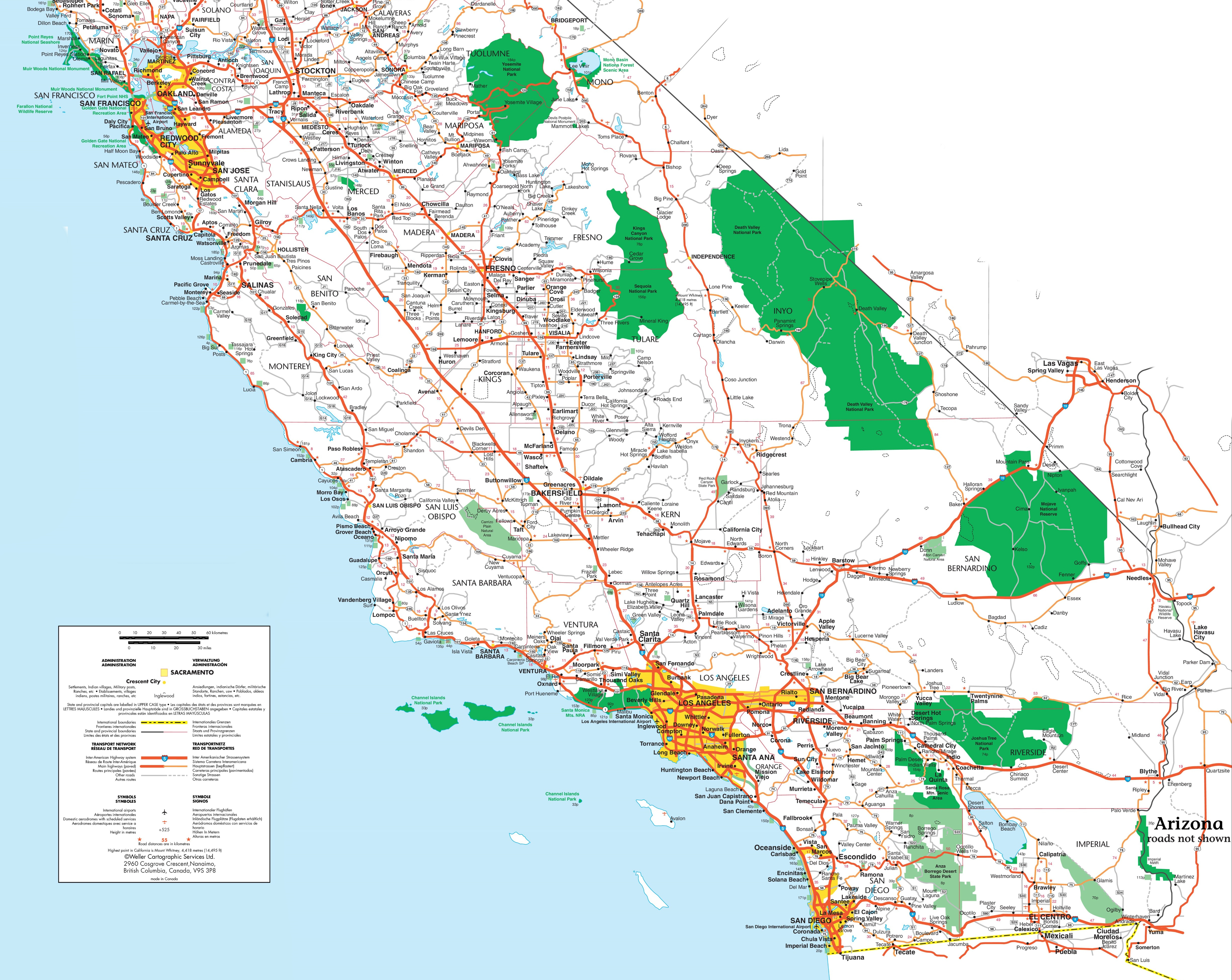 Map Of Southern California - Map Of Southeastern California