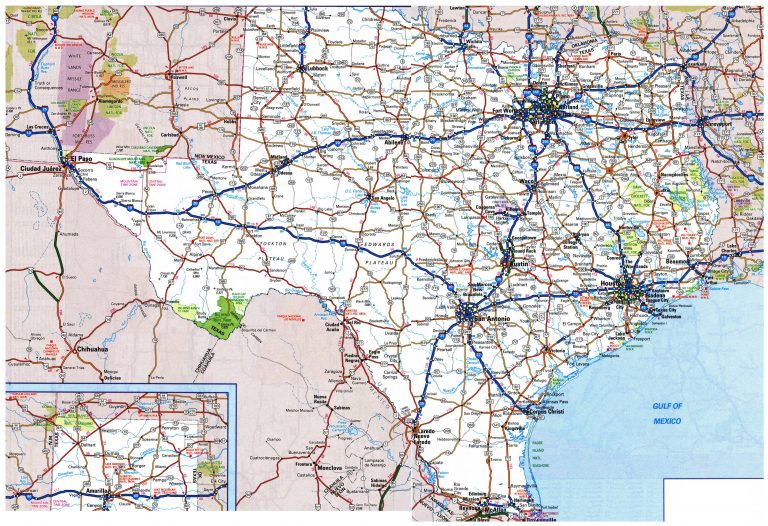 Map Of Texas Highways | Rtlbreakfastclub - Road Map Of Texas Highways ...