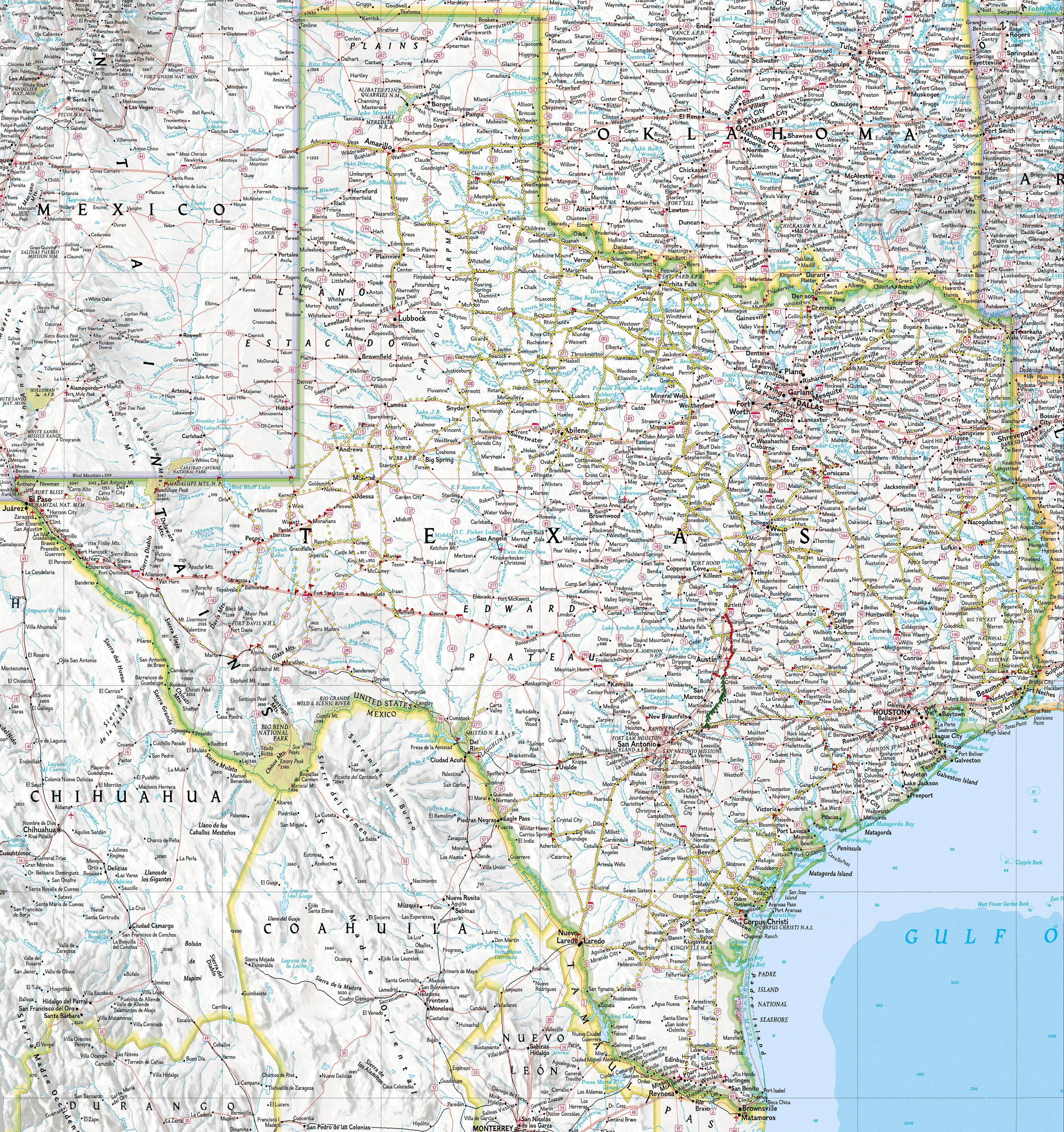 Map Of Texas With Highways And Travel Information | Download Free - Map Of Texas Highways And Interstates