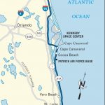 Map Of The Atlantic Coast Through Northern Florida. | Florida A1A   Florida Atlantic Coast Map