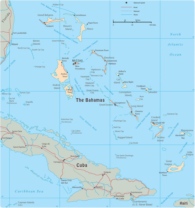 Map Of The Bahamas - Map Of Florida And Freeport Bahamas - Printable Maps