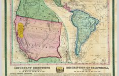 Map Of The Gold Regions Of California, Showing The Routes Via - California Gold Mines Map