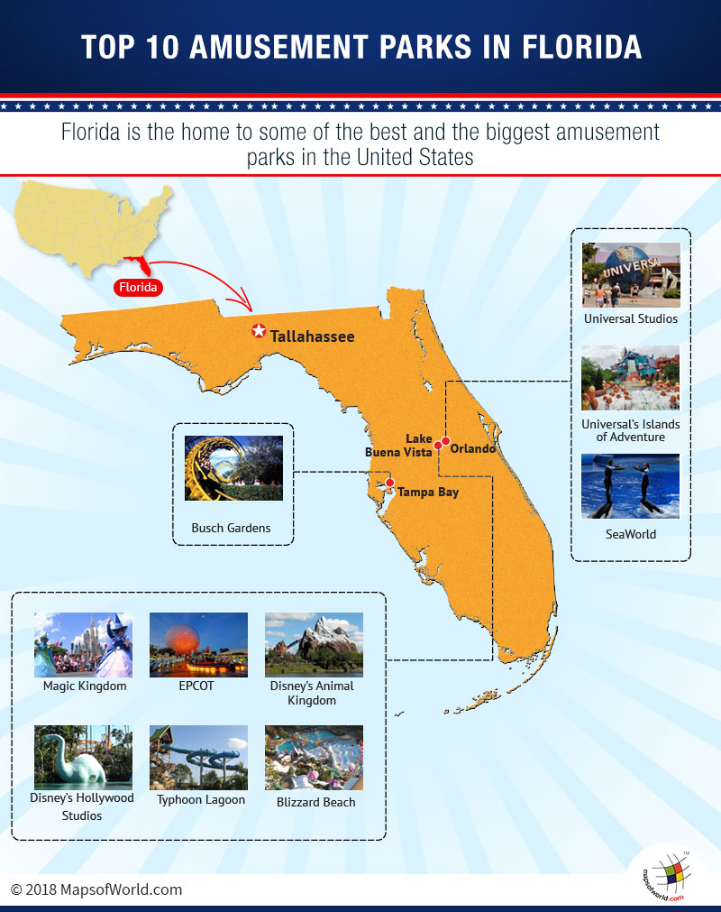 Map Of Top 10 Amusement Parks In Florida - Answers - Map Of Amusement Parks In Florida
