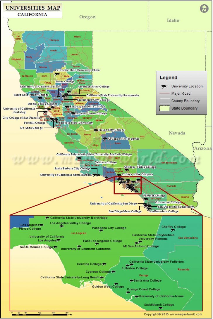 California Cities Map List