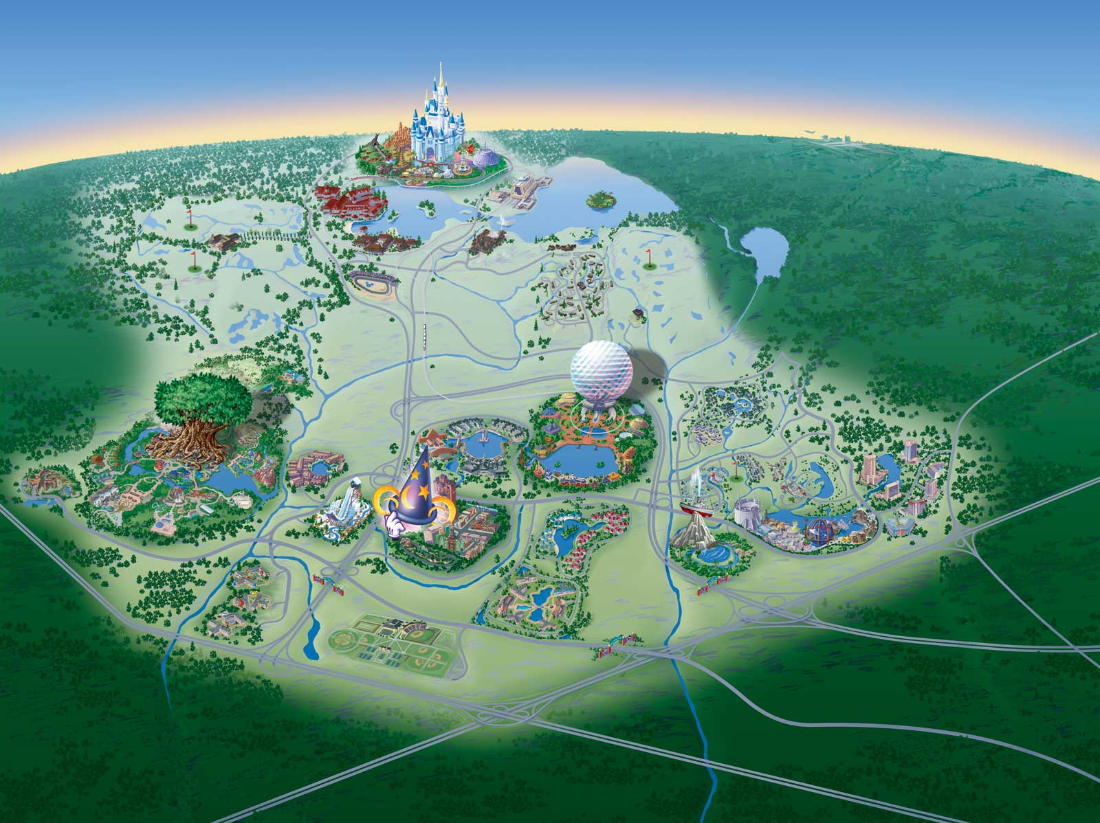 Map Of Walt Disney World Resort - Wdwinfo - Disney World Florida Theme Park Maps