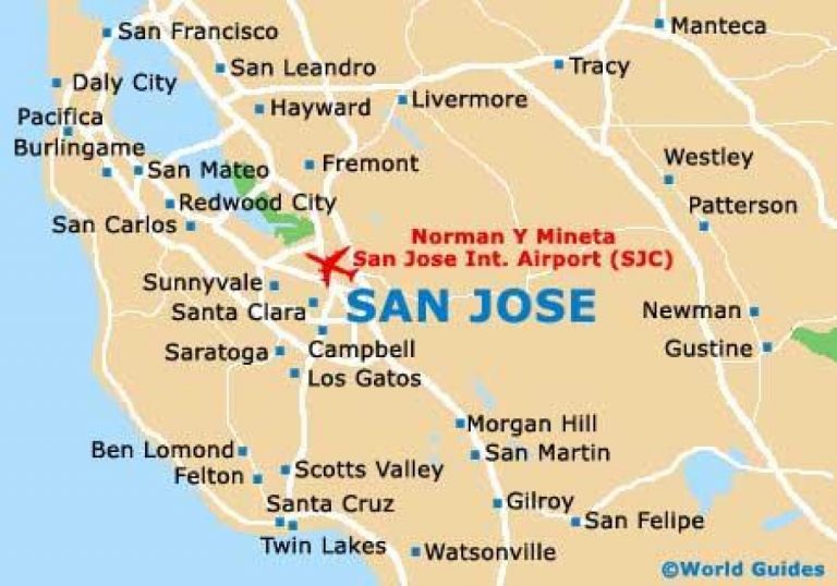 Map San Jose California California Map With Cities Where Is San Jose
