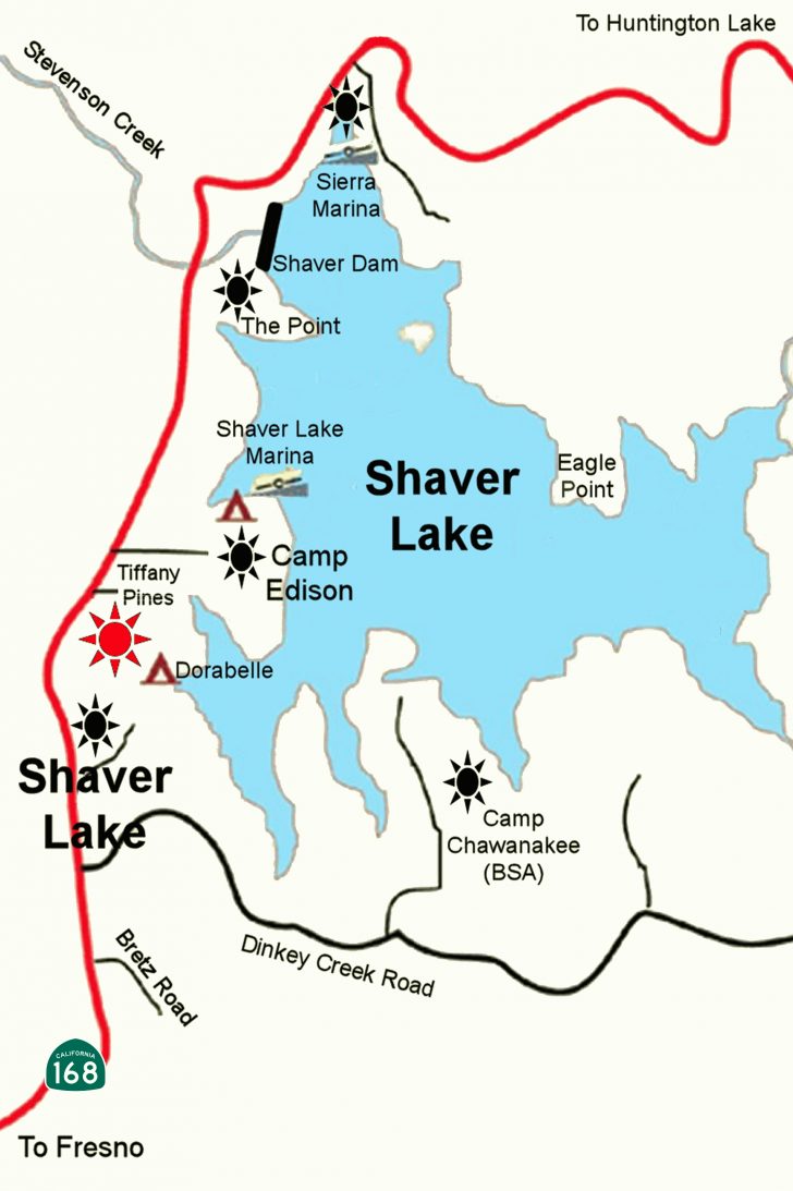 Map Shaver Lake Trophy Trout Shaver Lake California Map Printable
