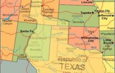 Map Showing Current Usa With The Republic Of Texas Superimposed – Johnson City Texas Map