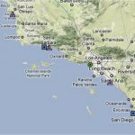Map Southern California Coast California Road Map Map Of Southern   Map Of California Coast Beaches
