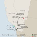 Map   Southern California With Death Valley & Joshua Tree National   National Parks In Southern California Map