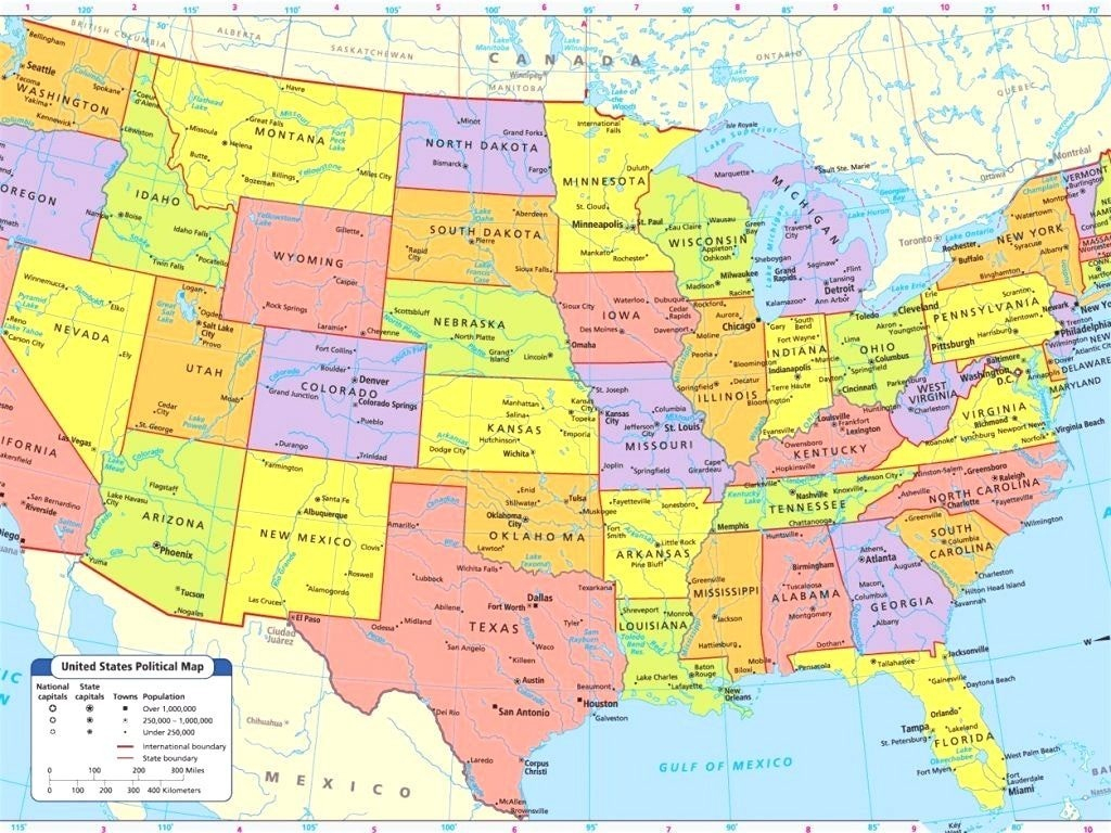 Map Usa With Major Free Print Of United States Cities X Zone - Printable Map Of The Usa With States And Cities