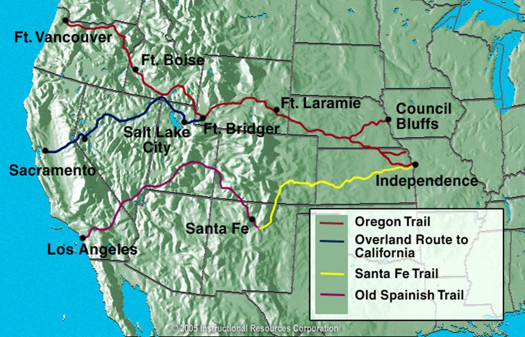 california trail map