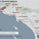 Map: Where Southern California's Massive Blazes Are Burning – Vox – Map Of Southern California Fires Today