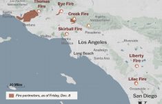 Map: Where Southern California's Massive Blazes Are Burning – Vox – Map Of Southern California Fires Today