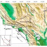 Map With Image Southern California Elevation Map   Klipy   California Terrain Map