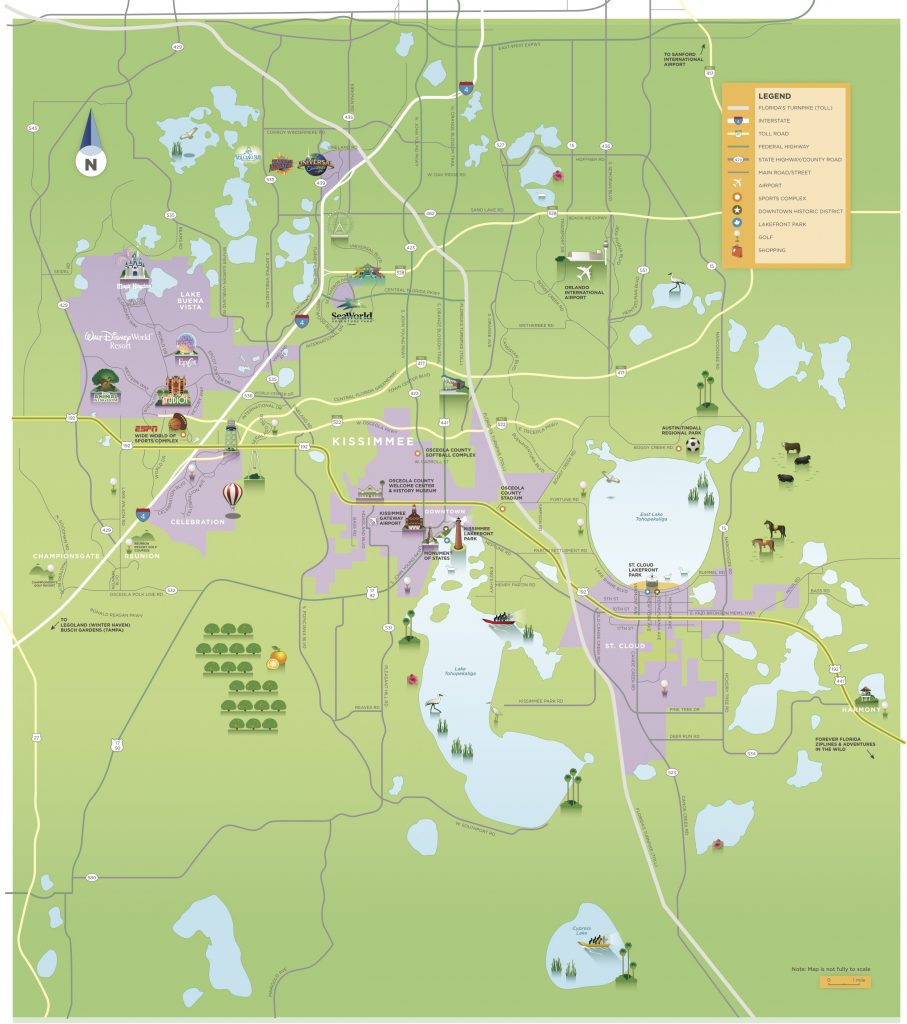 Maps amp Area Guides Experience - Maps Area Guides Experience Kissimmee Central Florida Attractions Map 907x1024 