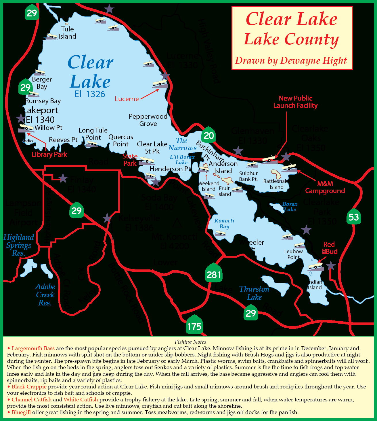 Maps - California Delta Bass Fishing Map