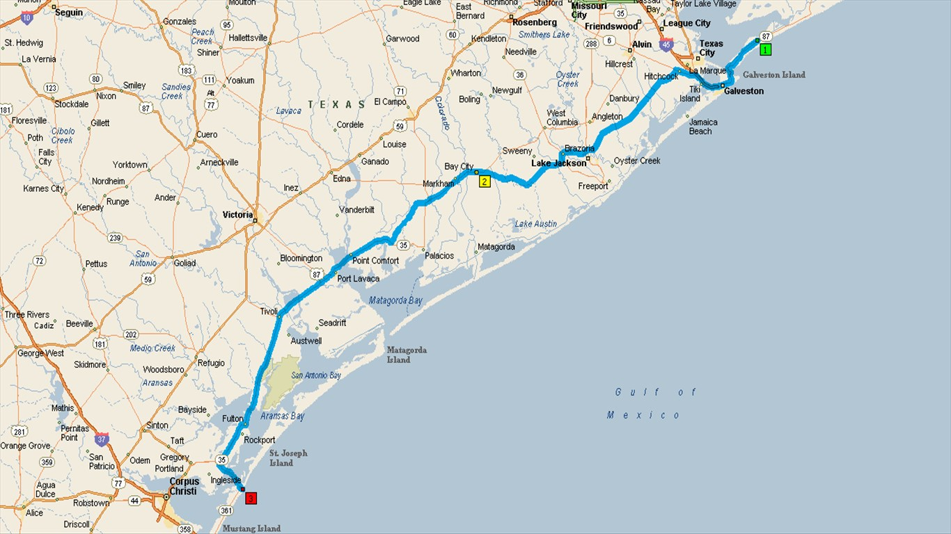 Maps - Crystal Beach Texas Map