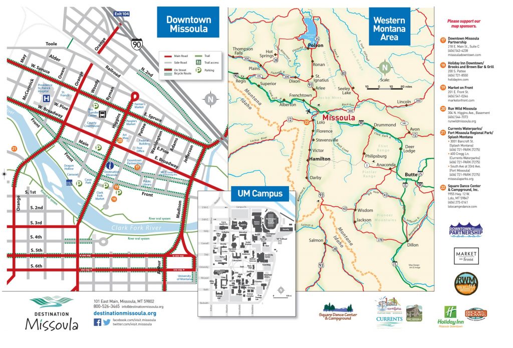 Maps | Destination Missoula - Printable Missoula Map - Printable Maps