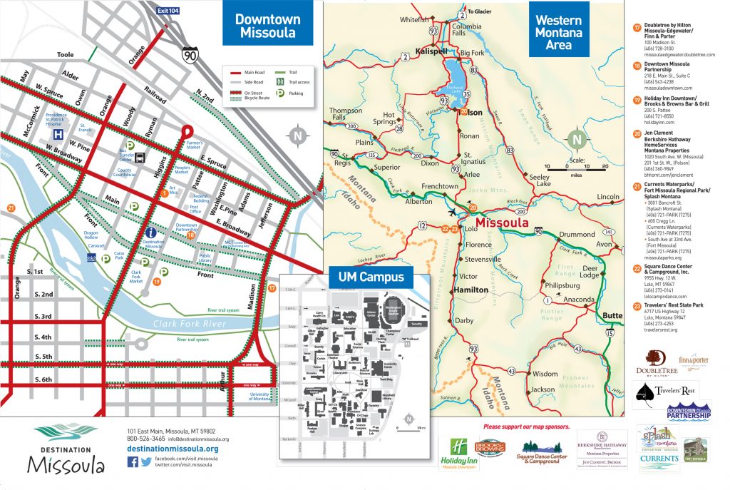 Maps Destination Missoula Printable Missoula Map Printable Maps