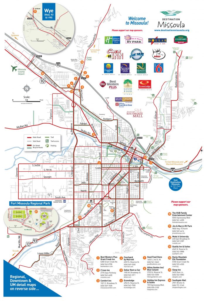 Maps | Destination Missoula - Printable Missoula Map - Printable Maps