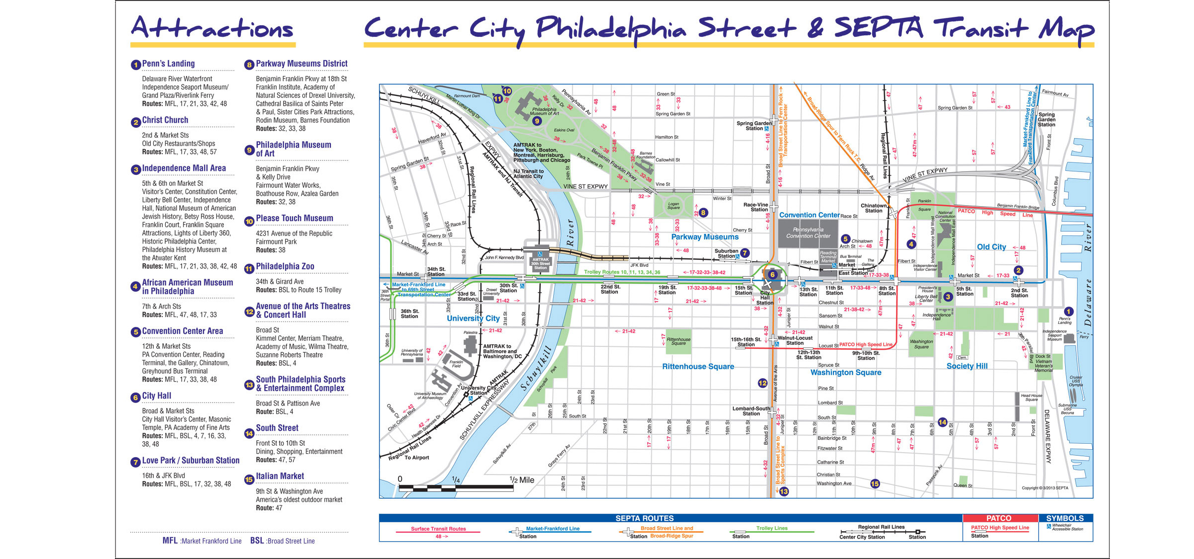 Maps &amp;amp; Directions - Printable Map Of Center City Philadelphia