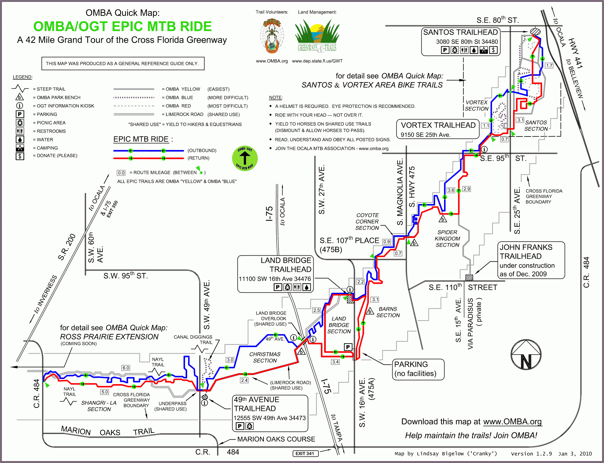 Ocean To Lake Hiking Trail Florida Trail Map Pdf Printable Maps
