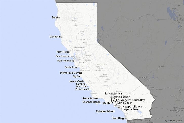 Map Of California Coastline