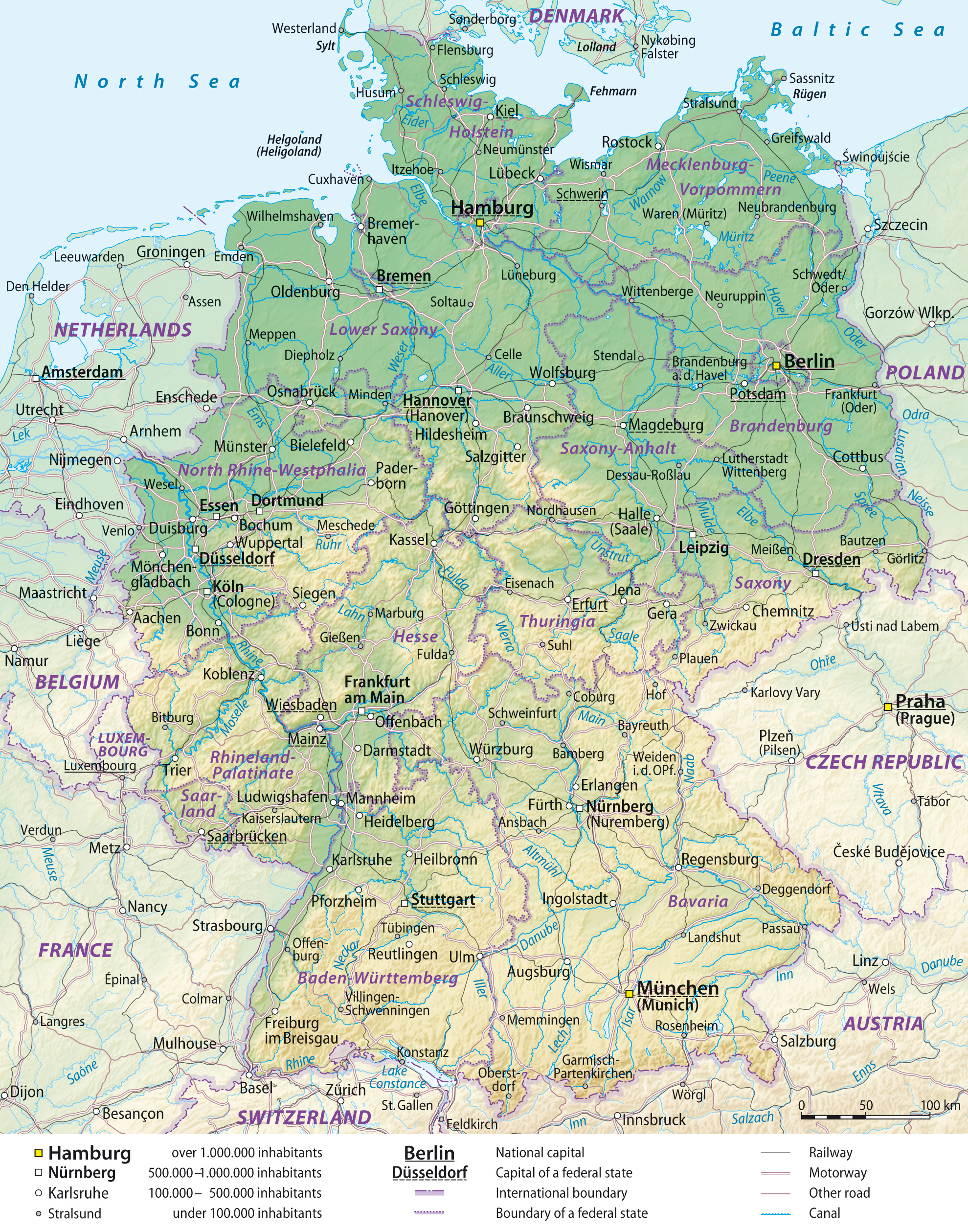 Maps Of Germany | Detailed Map Of Germany In English | Tourist Map - Large Printable Map Of Germany