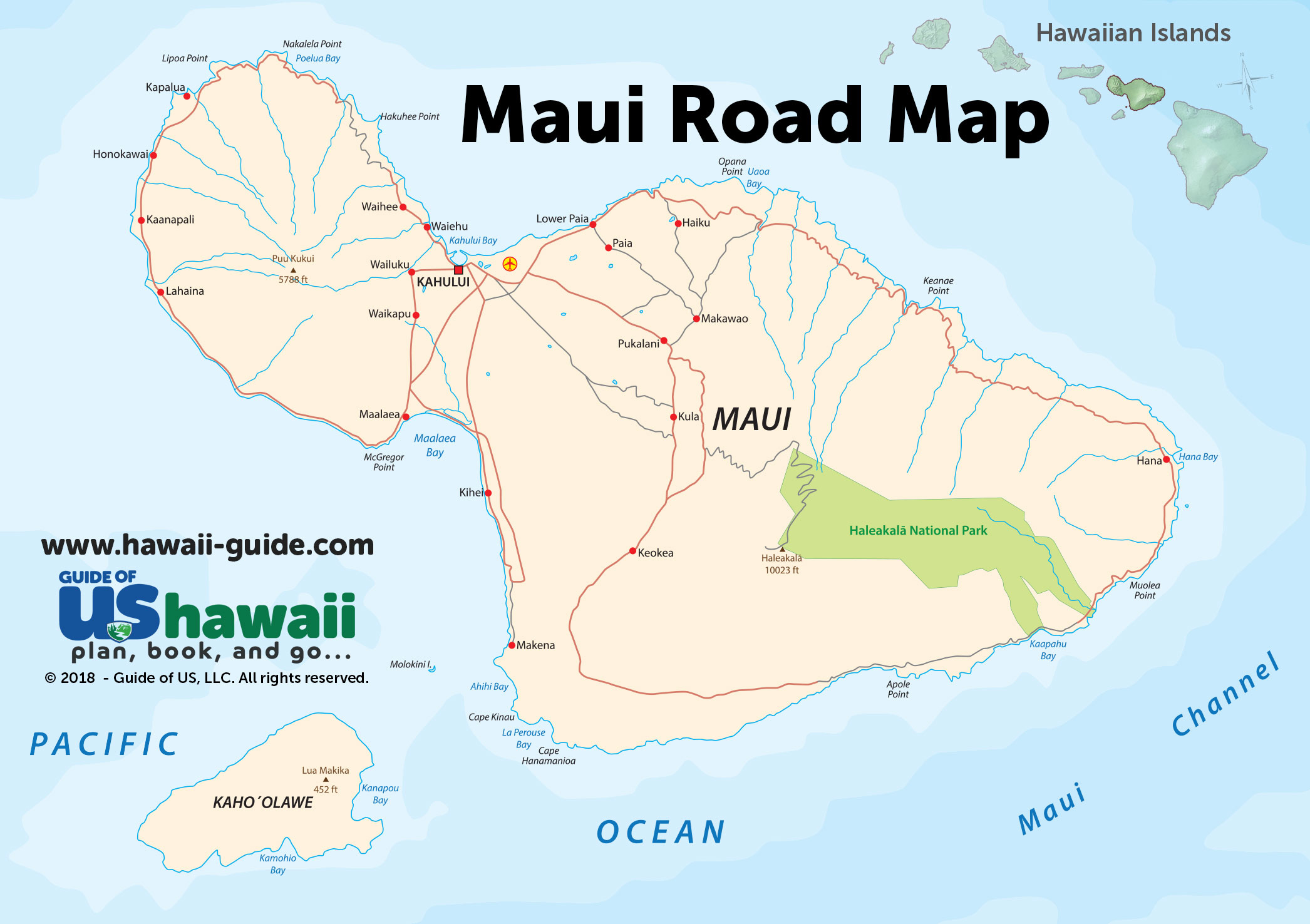 Maps Of Maui Hawaii - Maui Road Map Printable
