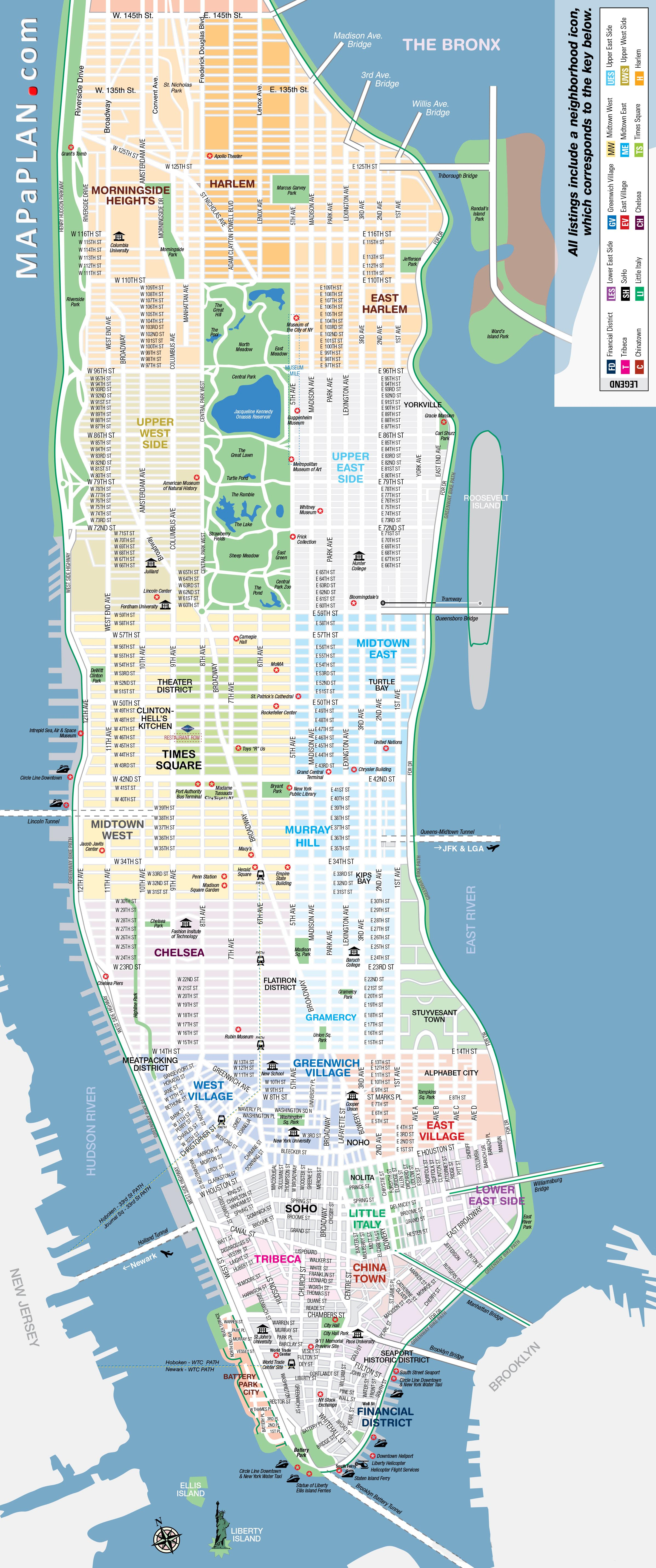 Maps Of New York Top Tourist Attractions - Free, Printable - Free Printable Map Of New York City
