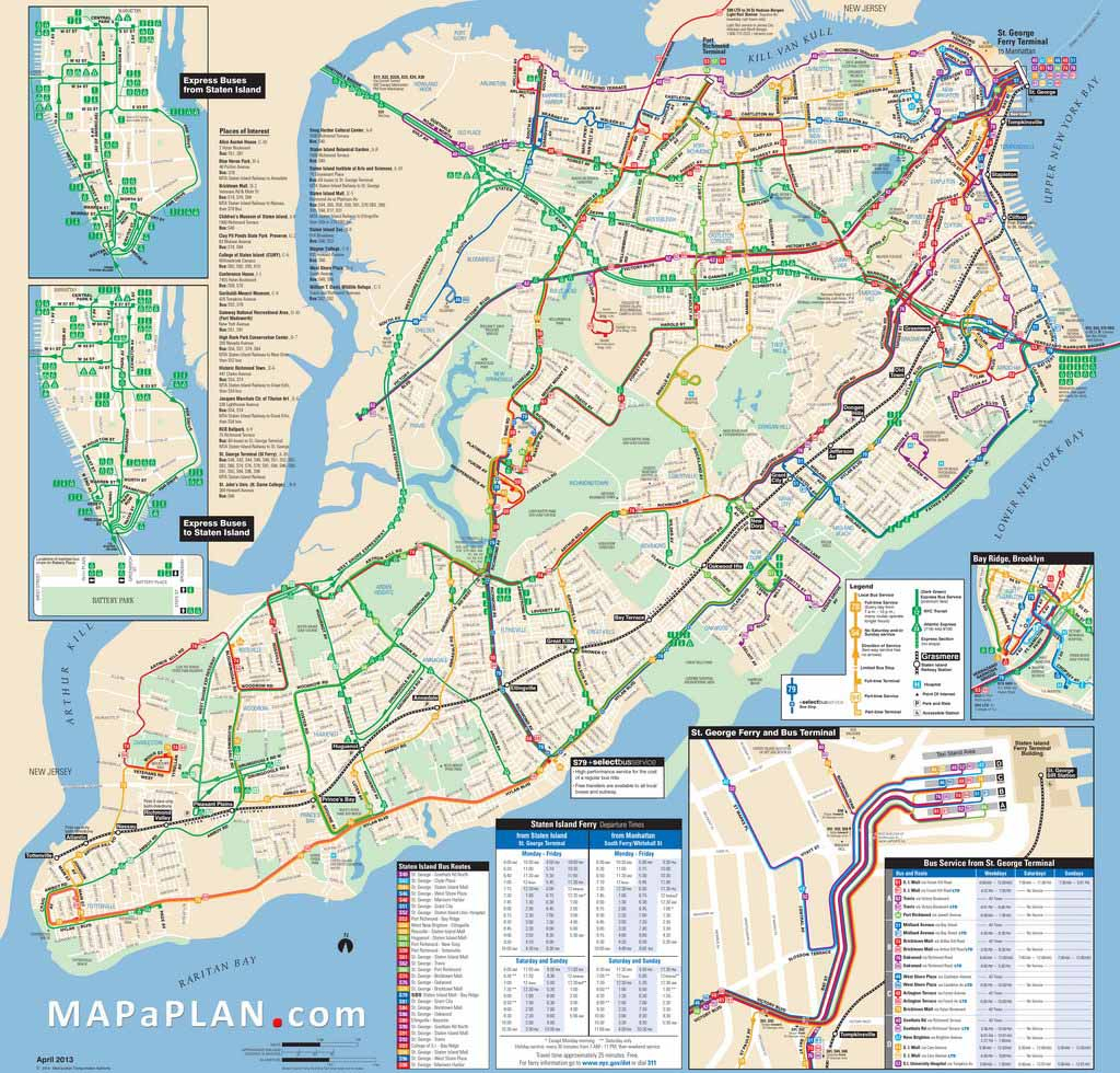 Maps Of New York Top Tourist Attractions - Free, Printable - Printable Aerial Maps