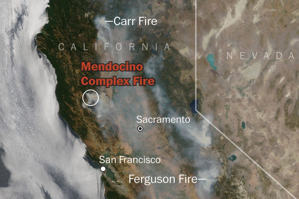 Maps Of The Mendocino Complex Fire In California - Washington Post ...