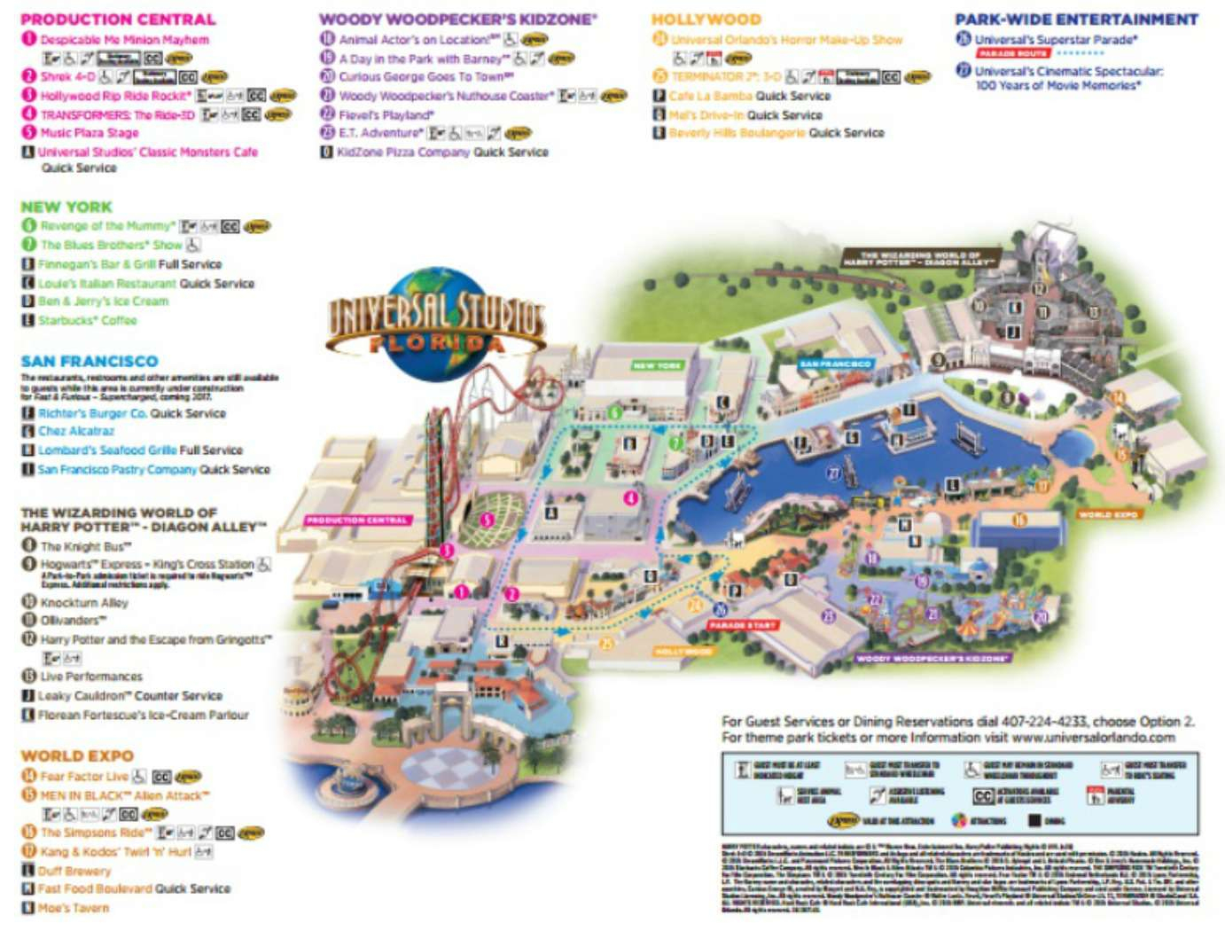Maps Of Universal Orlando Resort's Parks And Hotels - Universal Florida Park Map