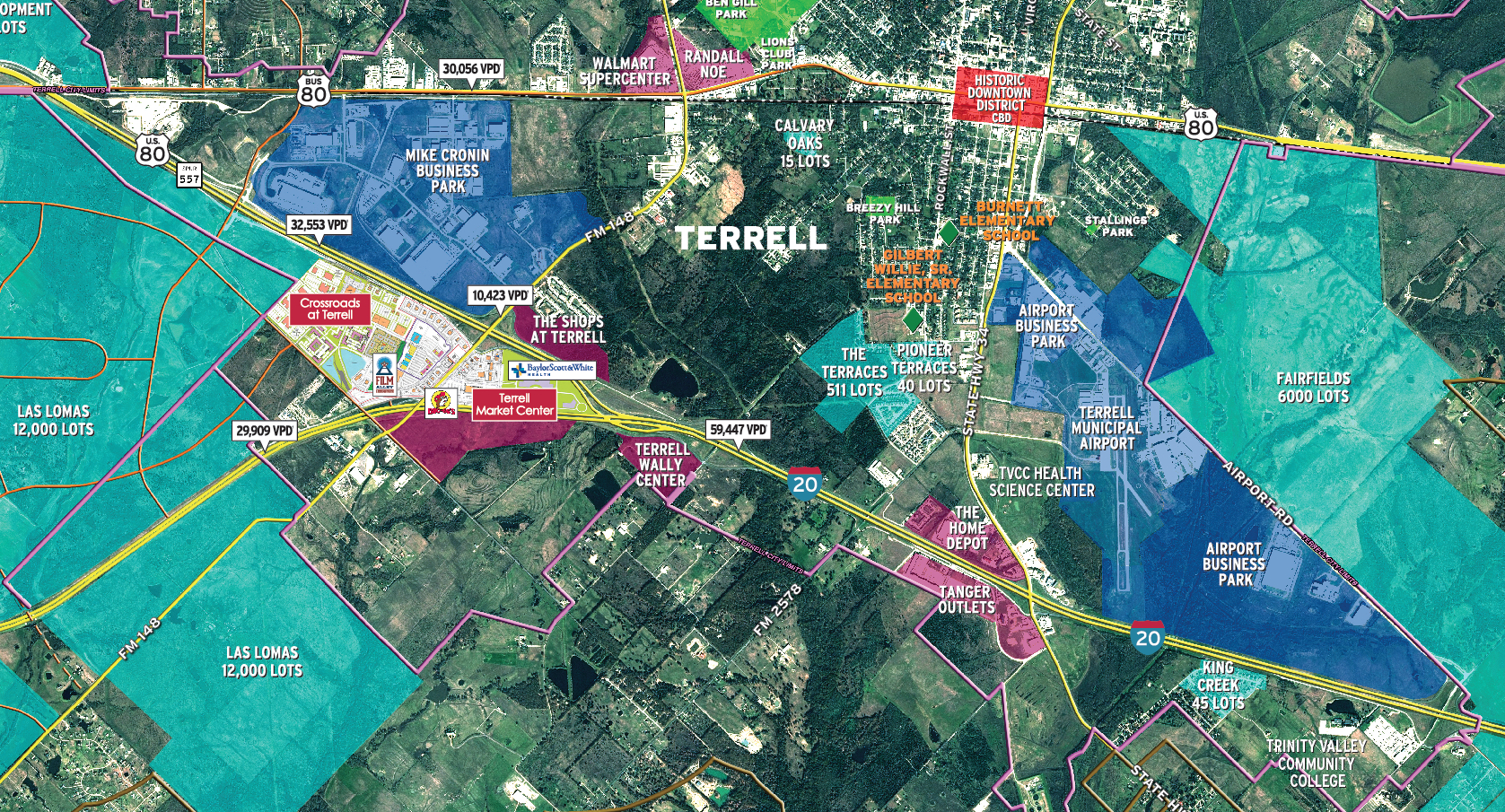 Maps | Terrell, Texas Economic Development Corporation - Terrell Texas Map