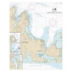 Martha's Vineyard Nautical Chart Sailcloth Print | Coastal Decor   Martha's Vineyard Map Printable