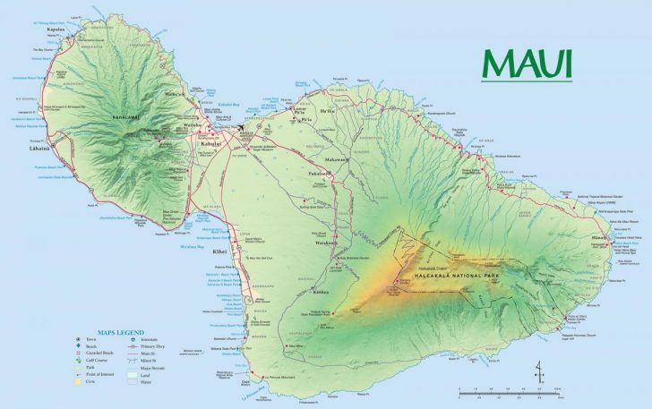 Printable Road Map Of Kauai