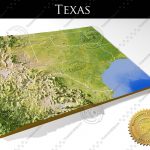 Max Relief Texas   3D Topographic Map Of Texas