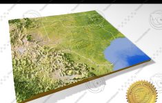 Max Relief Texas - 3D Topographic Map Of Texas