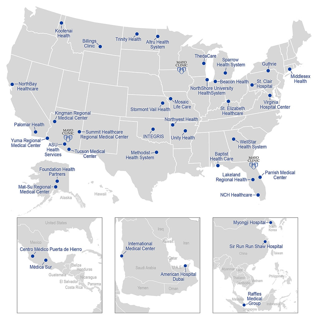 Mayo Clinic Care Network Map - About Us - Mayo Clinic - Mayo Clinic Jacksonville Florida Map