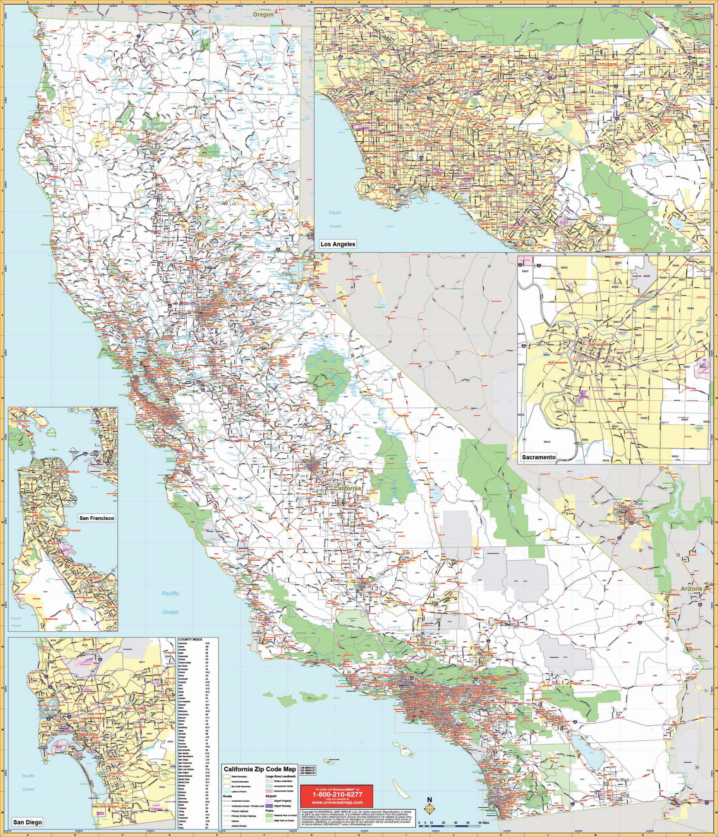 Mdc Ca Wmb Previewfull Map Of Cities Southern California Wall Map - Southern California Wall Map