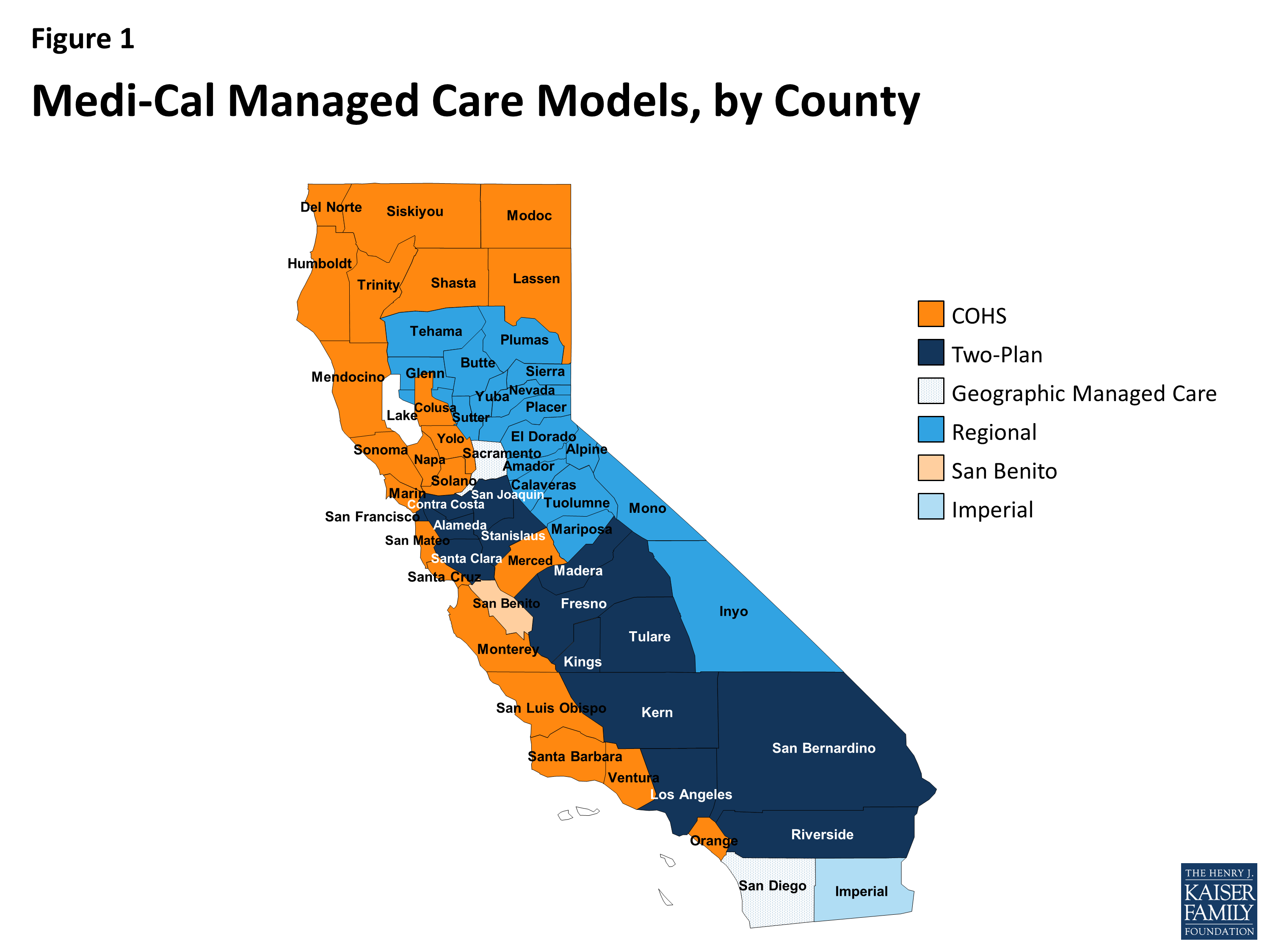 Medi-Cal Managed Care: An Overview And Key Issues – Issue Brief - Kaiser Permanente Northern California Service Area Map