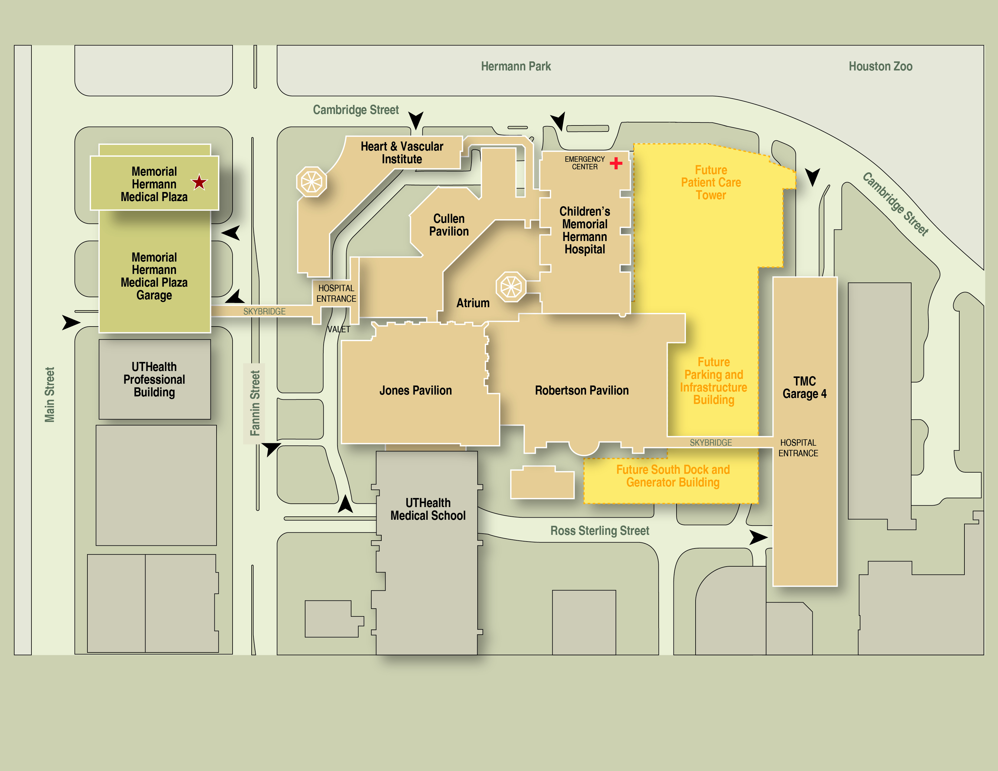 Memorial Hermann–Texas Medical Center Expansion Maps &amp;amp; Routes - Texas Children&amp;amp;#039;s Hospital Map