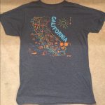 Men's California Map T Shirt (Medium) California Cool With This Map   California Map T Shirt