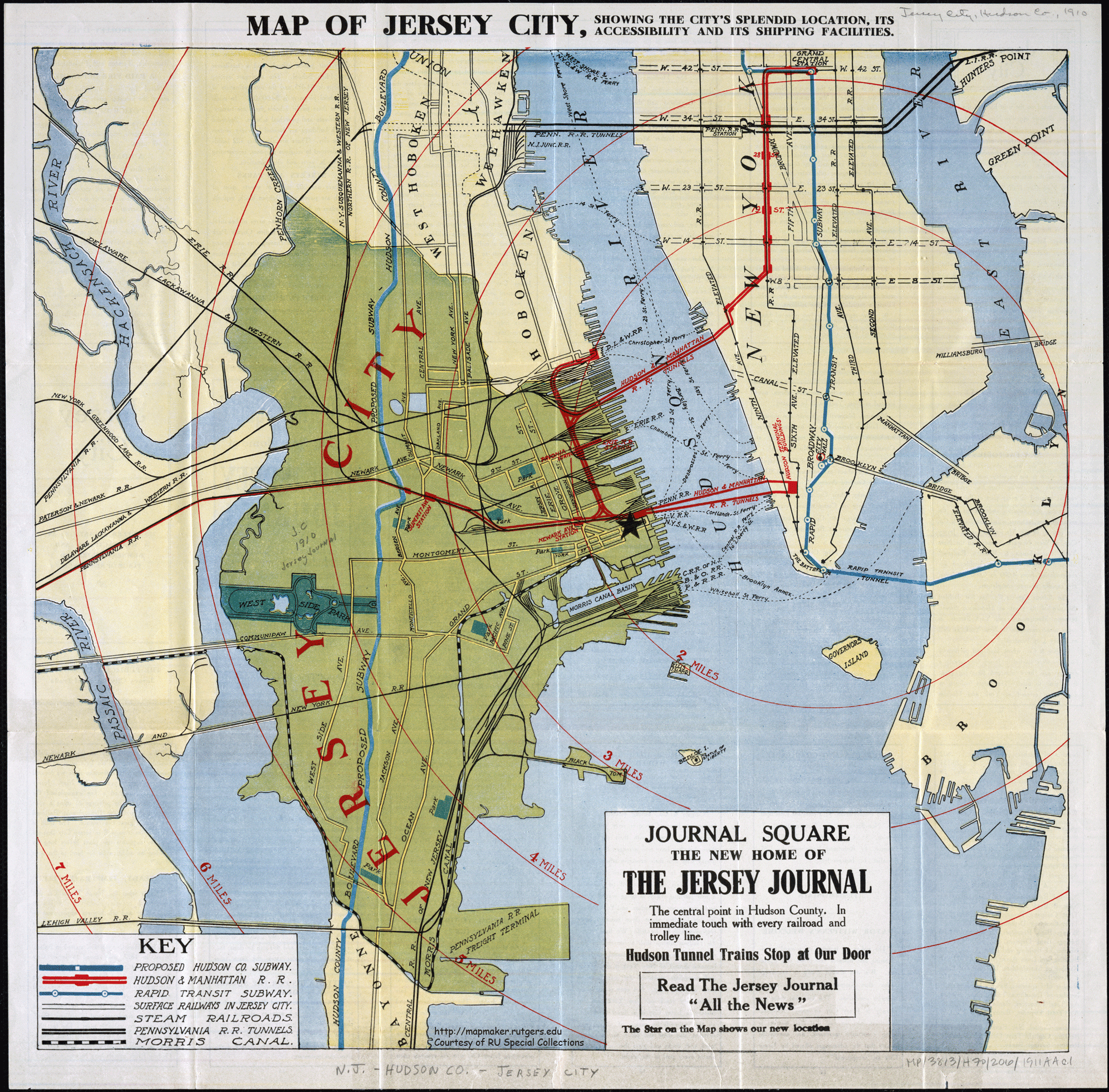 Metro Ny/nj Historical Photos - Printable Street Map Of Jersey City Nj