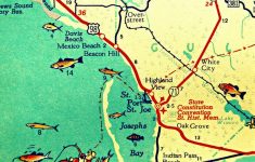 Mexico Beach Map Art Print Florida Map Art Port St Joe Map | Etsy - Vintage Florida Map