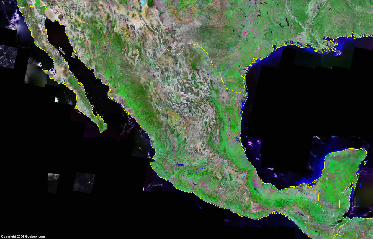 Mexico Map And Satellite Image - Google Maps Satellite Texas