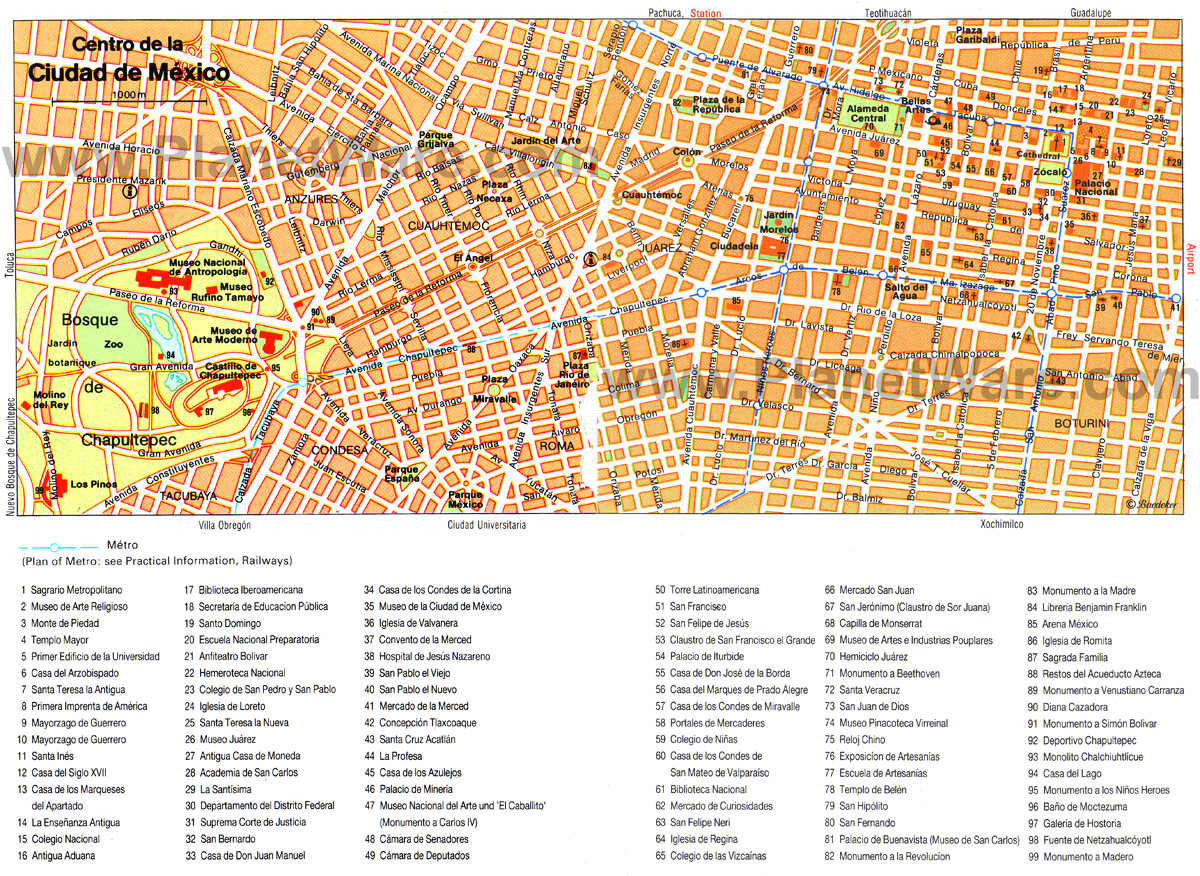 Mexico Map - Detailed City And Metro Maps Of Mexico For Download - Printable Map Of Mexico City